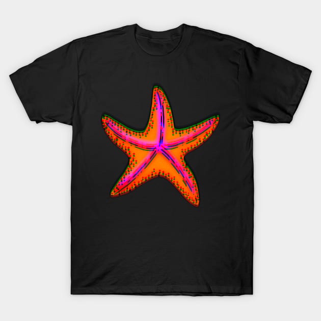 Cool Orange Starfish T-Shirt by ROLLIE MC SCROLLIE